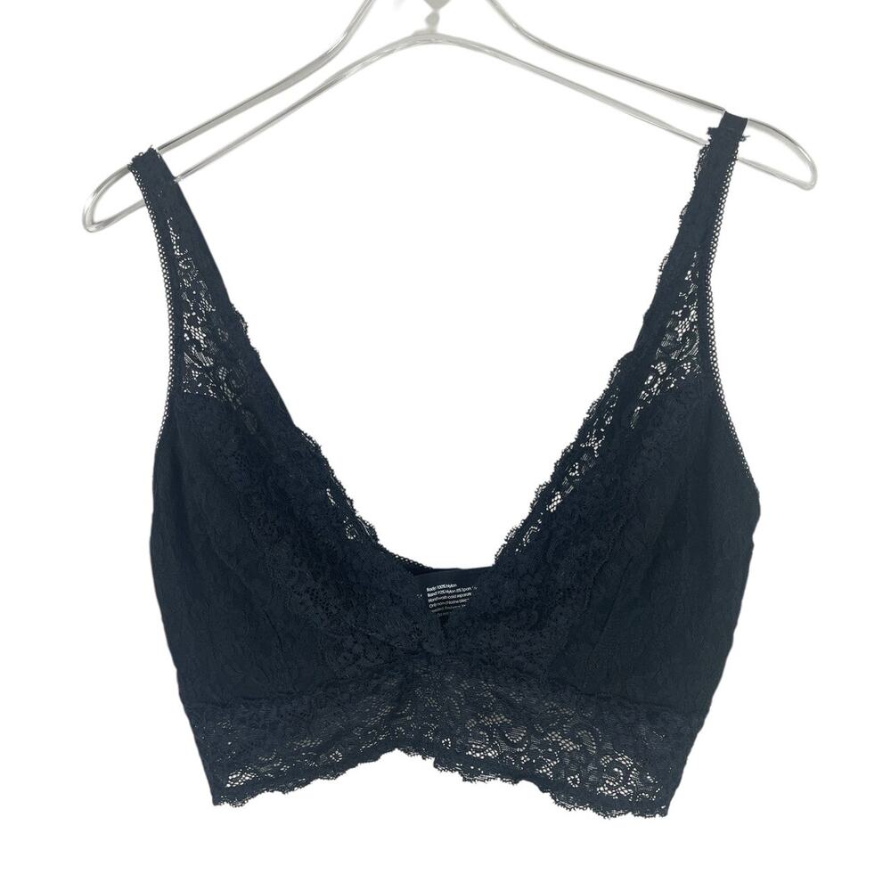 Soma Bralette Lace Plunge 1116 Black Size Large